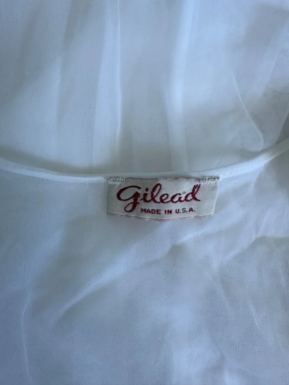 Vintage Gilead Sheer White Robe With Lace Floral Trim Wedding Coquette Sz M